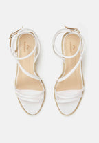 Leather Espadrille Wedges Romã with Jute Platform