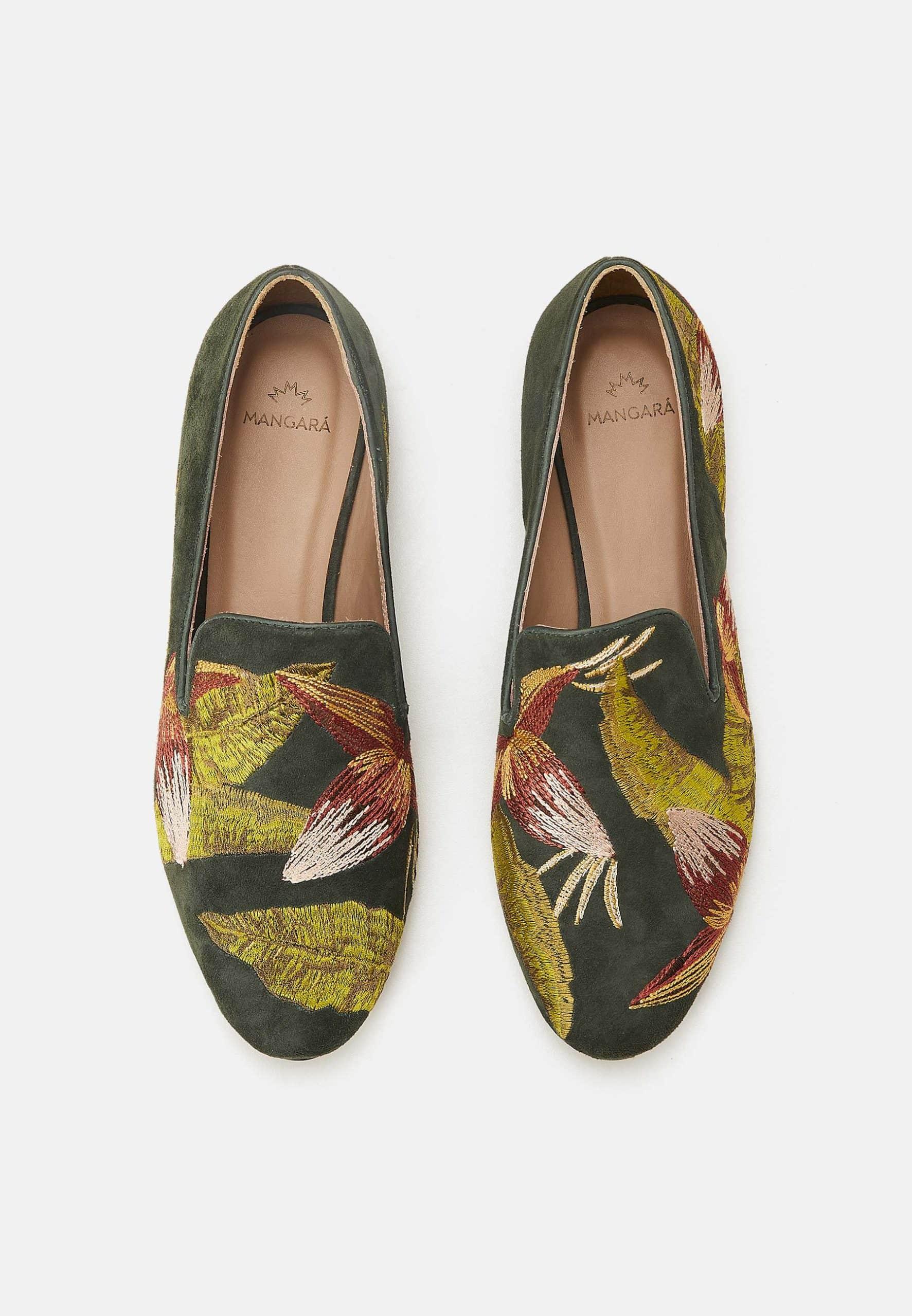 Mangará Suede Embroidered Loafers