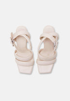 Mangara Atelier Calf Leather Sandals Uvaia | 8 cm Sculpted Heel with Ankle Strap