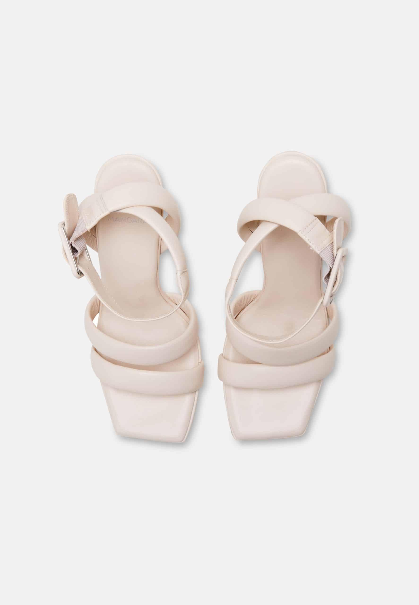 Mangara Atelier Calf Leather Sandals Uvaia | 8 cm Sculpted Heel with Ankle Strap