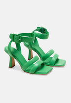 Mangara Atelier Calf Leather Sandals Uvaia | 8 cm Sculpted Heel with Ankle Strap