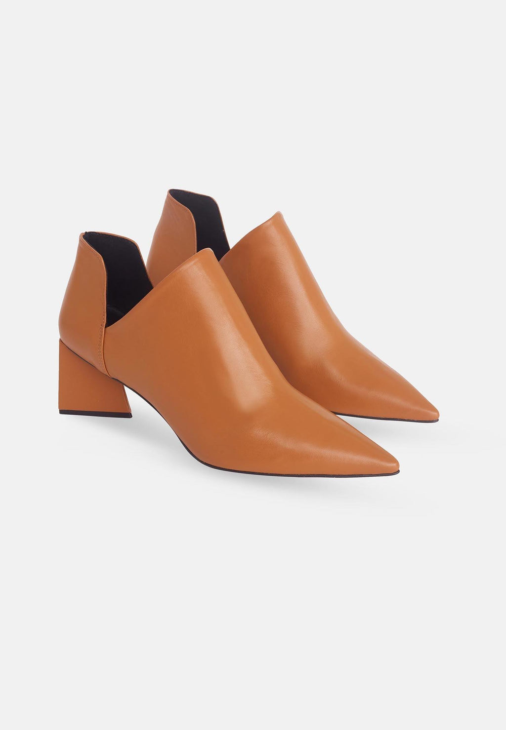 Mangara Green Sheepskin Leather Ankle Boots Maranta