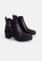 Black Goat Leather Ankle Boots Sophora