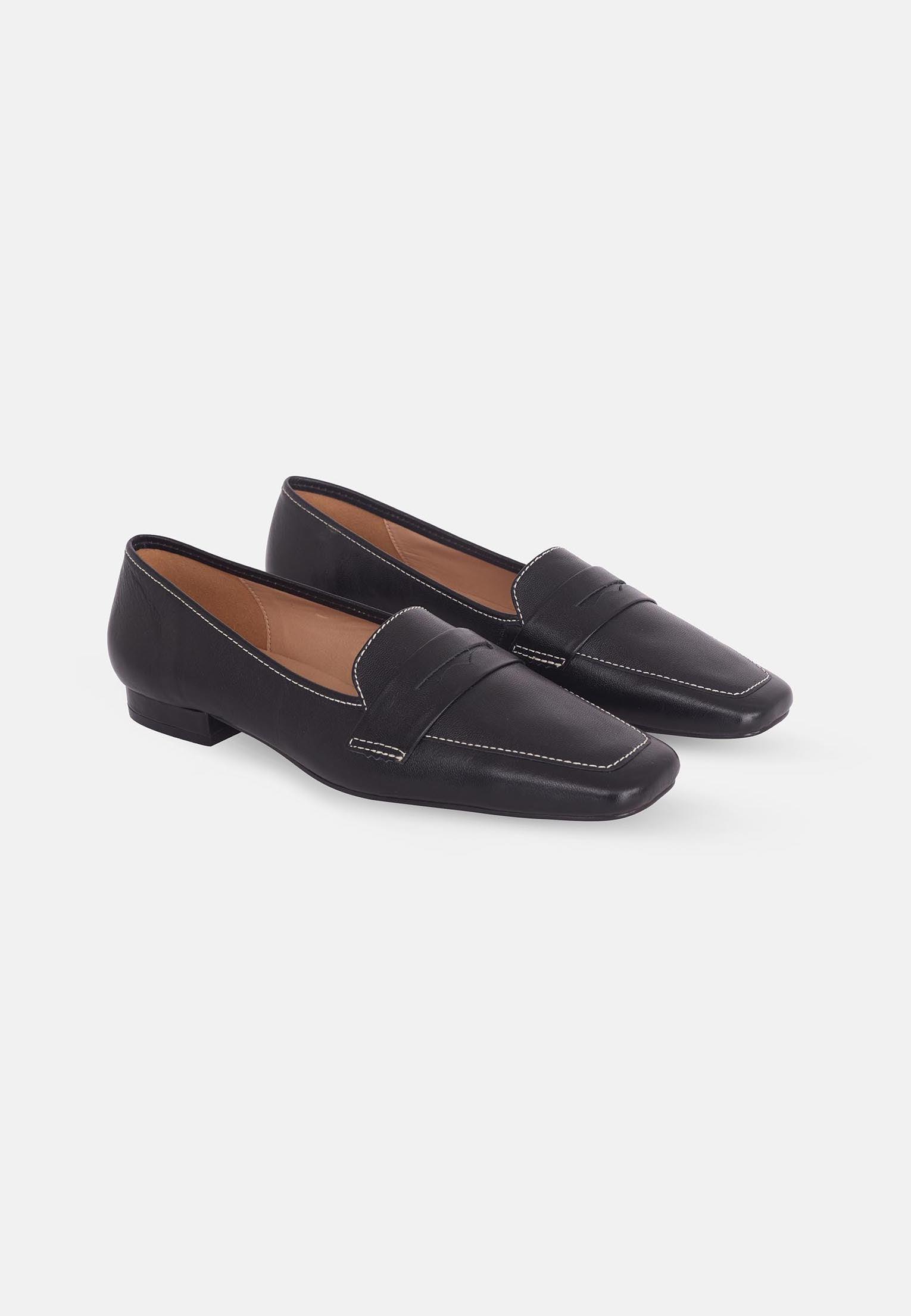 Mangará Leather Flats Cipó | Square-Toe Loafers