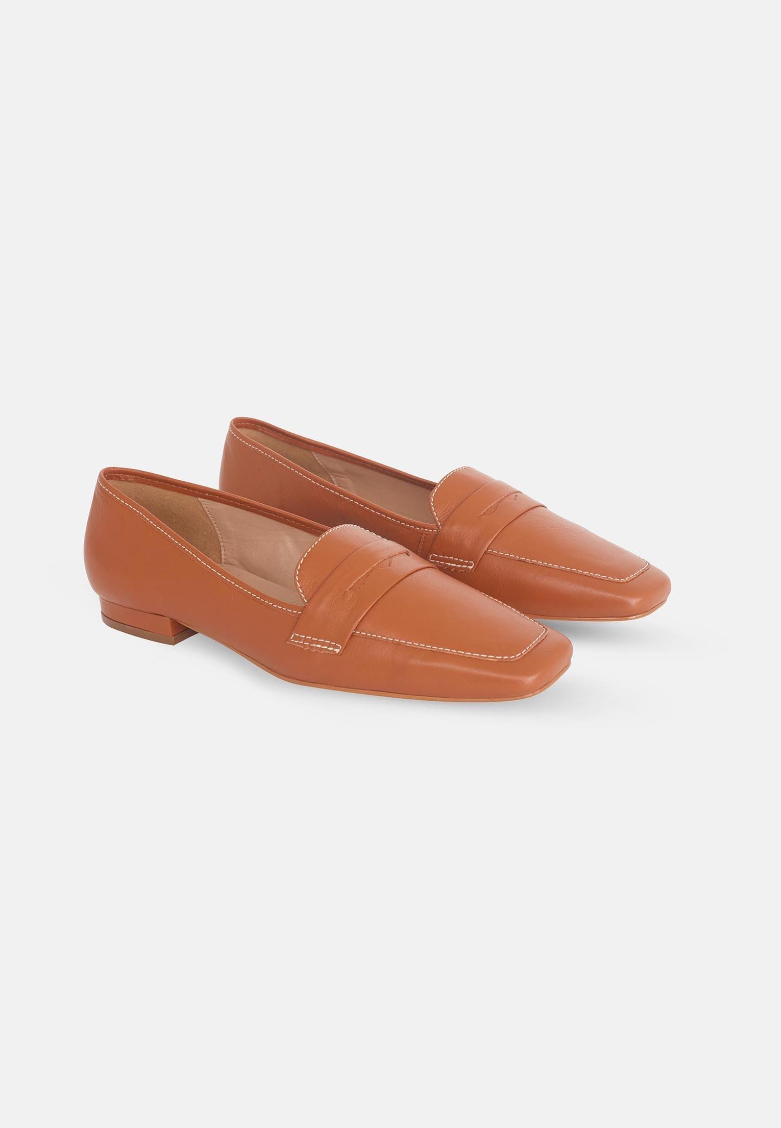 Mangará Leather Flats Cipó | Square-Toe Loafers