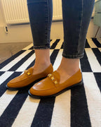 Mangara Atelier Calf Leather Loafers with Metal Stud Detail