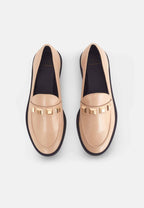 Mangara Atelier Calf Leather Loafers with Metal Stud Detail