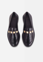Mangara Atelier Calf Leather Loafers with Metal Stud Detail