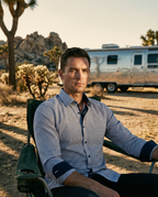 Michael Button-Up Shirt with Contrast Details in Navy Check | Contemporary Fit (Regular)