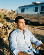 Martin Button-Up Shirt with Contrast Details in Blue | Contemporary Fit (Regular)