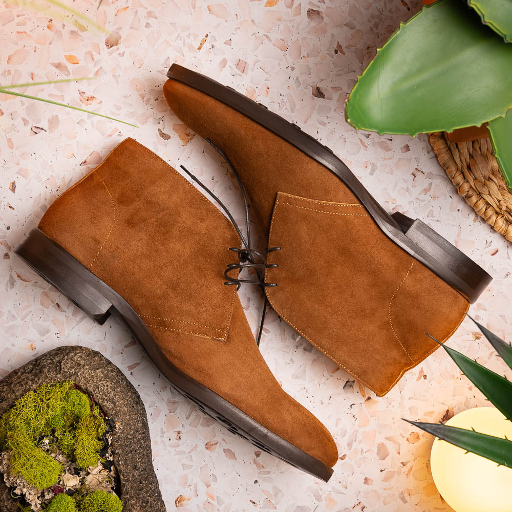 MARCO Suede Calfskin Chukka Boot | Tobacco