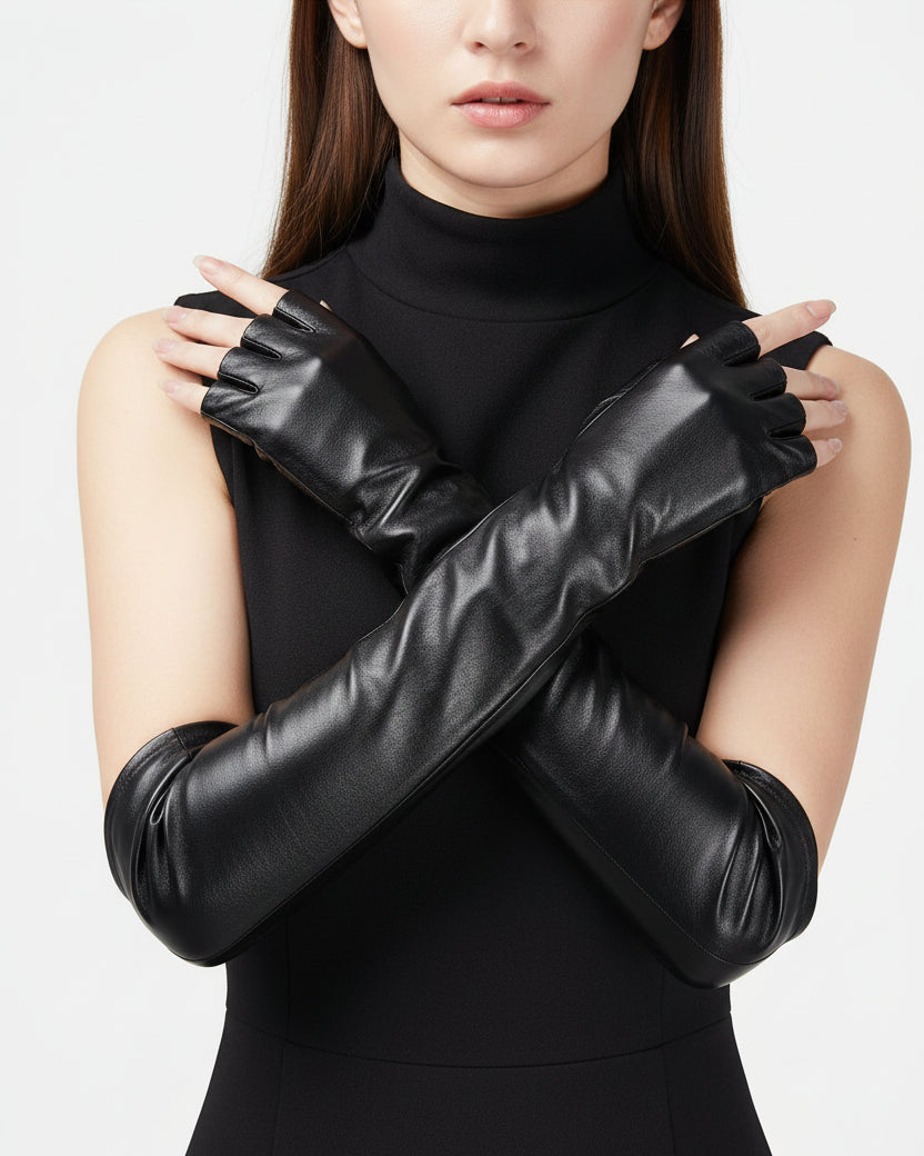 Zuriel Fingerless Gloves | Vegan Leather