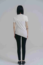 Wallcy Irregular Hem T-Shirt | White