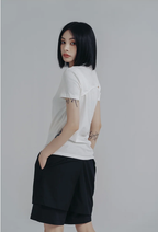 Wallcy Irregular Hem T-Shirt | White