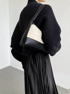 Touka Knitted Shrug Scarf in Black