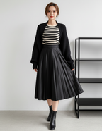 Touka Knitted Shrug Scarf in Black