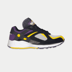 LA Gear Men's Catapult Low Top Sneaker Black/Purple/Yellow