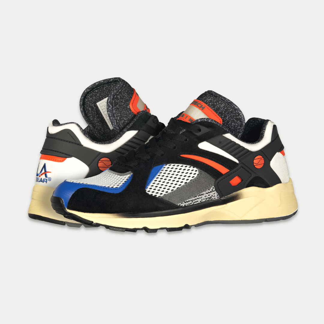 LA Gear Men's Catapult Low Top Sneaker Black/Orange