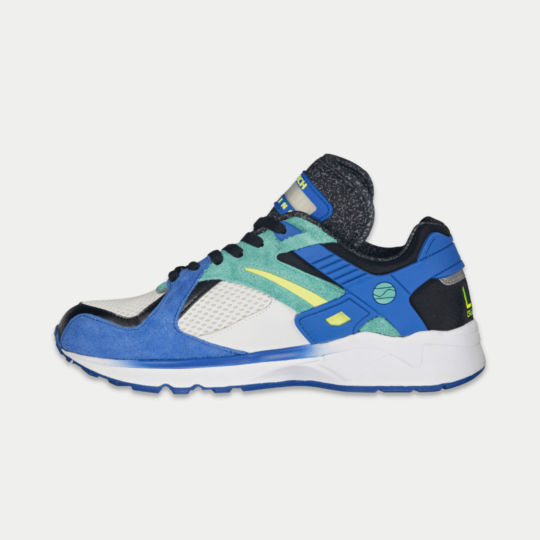 LA Gear Men's Catapult Low Top Sneaker Blue/Green