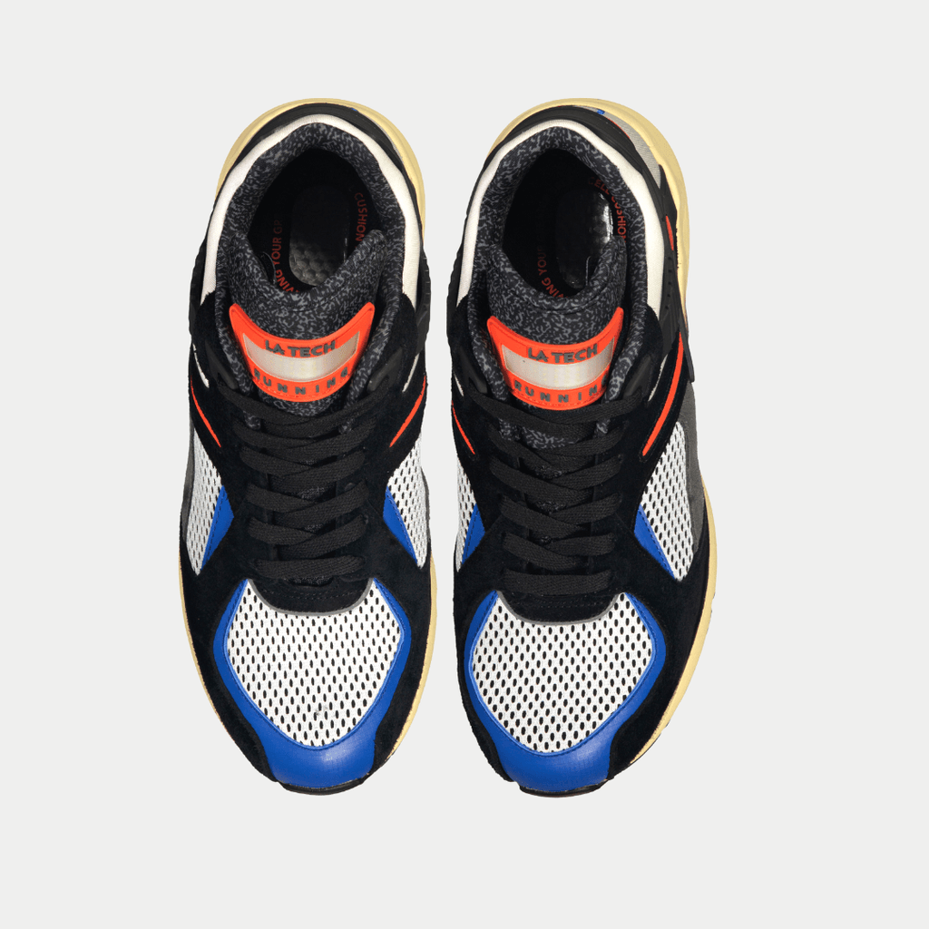 LA Gear Men's Catapult Low Top Sneaker Black/Orange