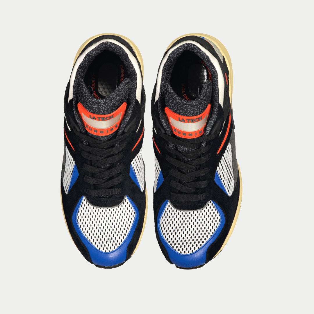 LA Gear Men's Catapult Low Top Sneaker Black/Orange