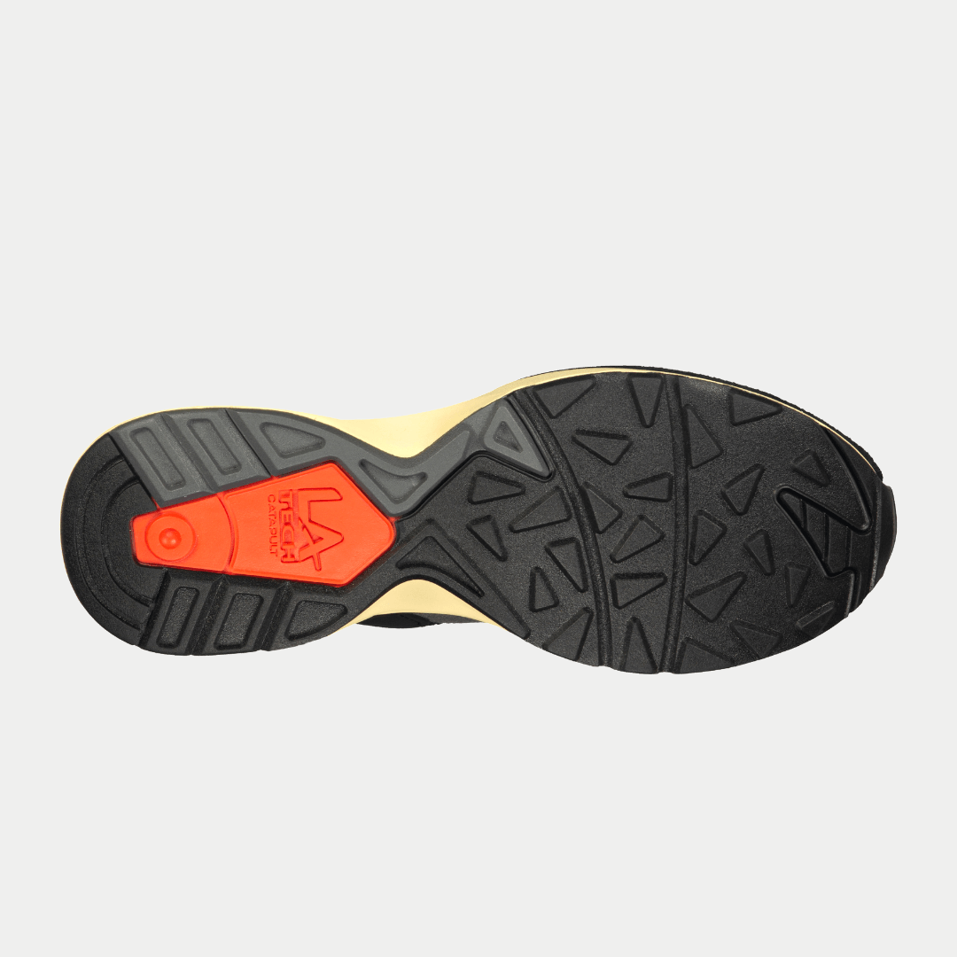 LA Gear Men's Catapult Low Top Sneaker Black/Orange