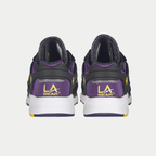 LA Gear Men's Catapult Low Top Sneaker Black/Purple/Yellow