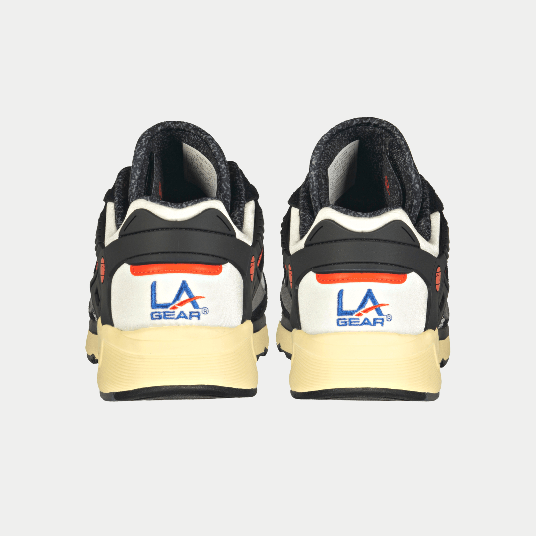LA Gear Men's Catapult Low Top Sneaker Black/Orange