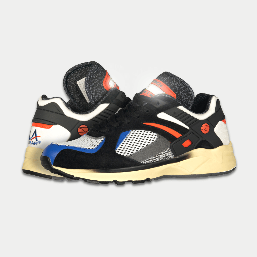 LA Gear Men's Catapult Low Top Sneaker Black/Orange