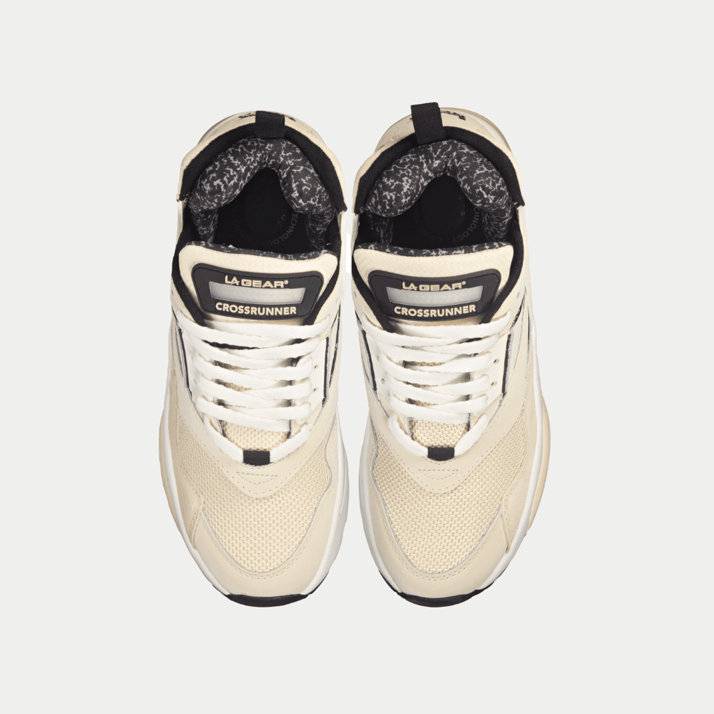 LA Gear Men's Turbo Mid Top Sneaker Off White/Black
