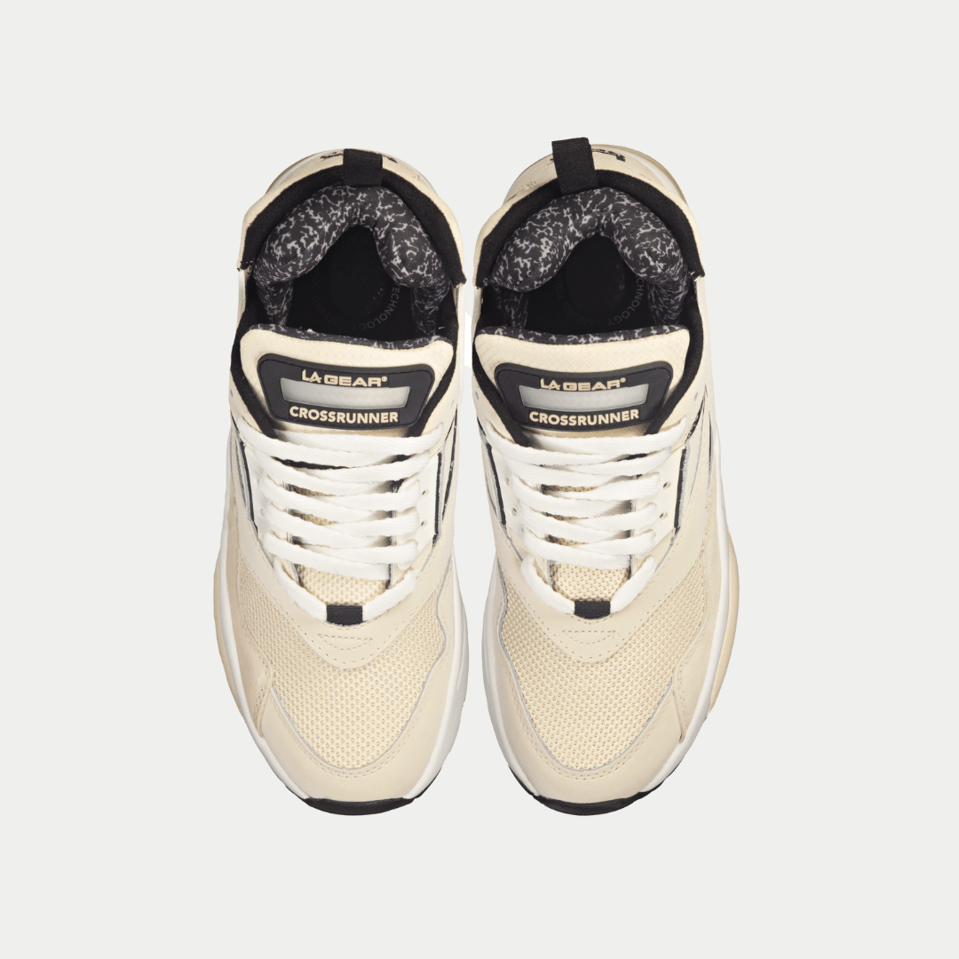 LA Gear Men's Turbo Mid Top Sneaker Off White/Black