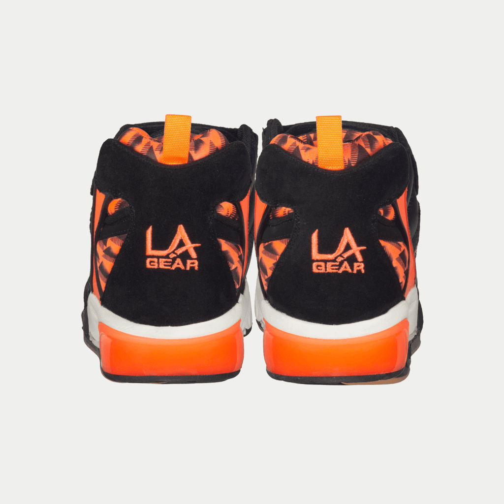LA Gear Men's Turbo Midtop Sneaker Black/Neon Red