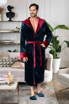 Men’s Robe with Hood Ultra-Soft Plush Comfort for Everyday Use