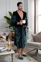 Men’s Robe with Hood Ultra-Soft Plush Comfort for Everyday Use