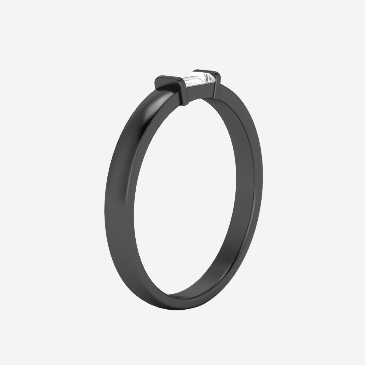 Mens Baguette Diamond Engagement Ring