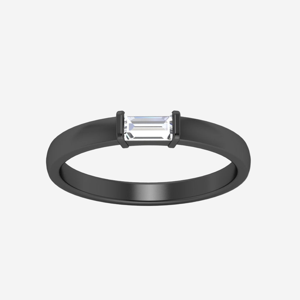 Mens Baguette Diamond Engagement Ring