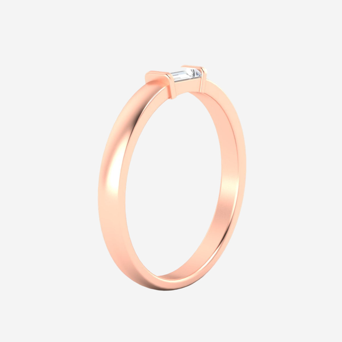 Mens Baguette Diamond Engagement Ring