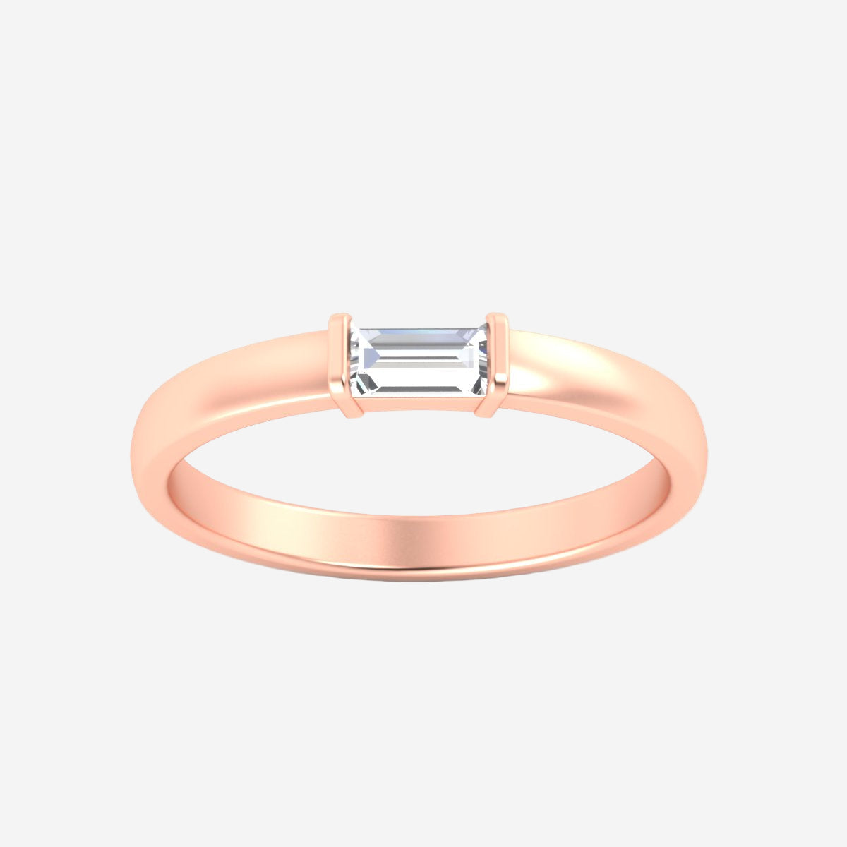 Mens Baguette Diamond Engagement Ring