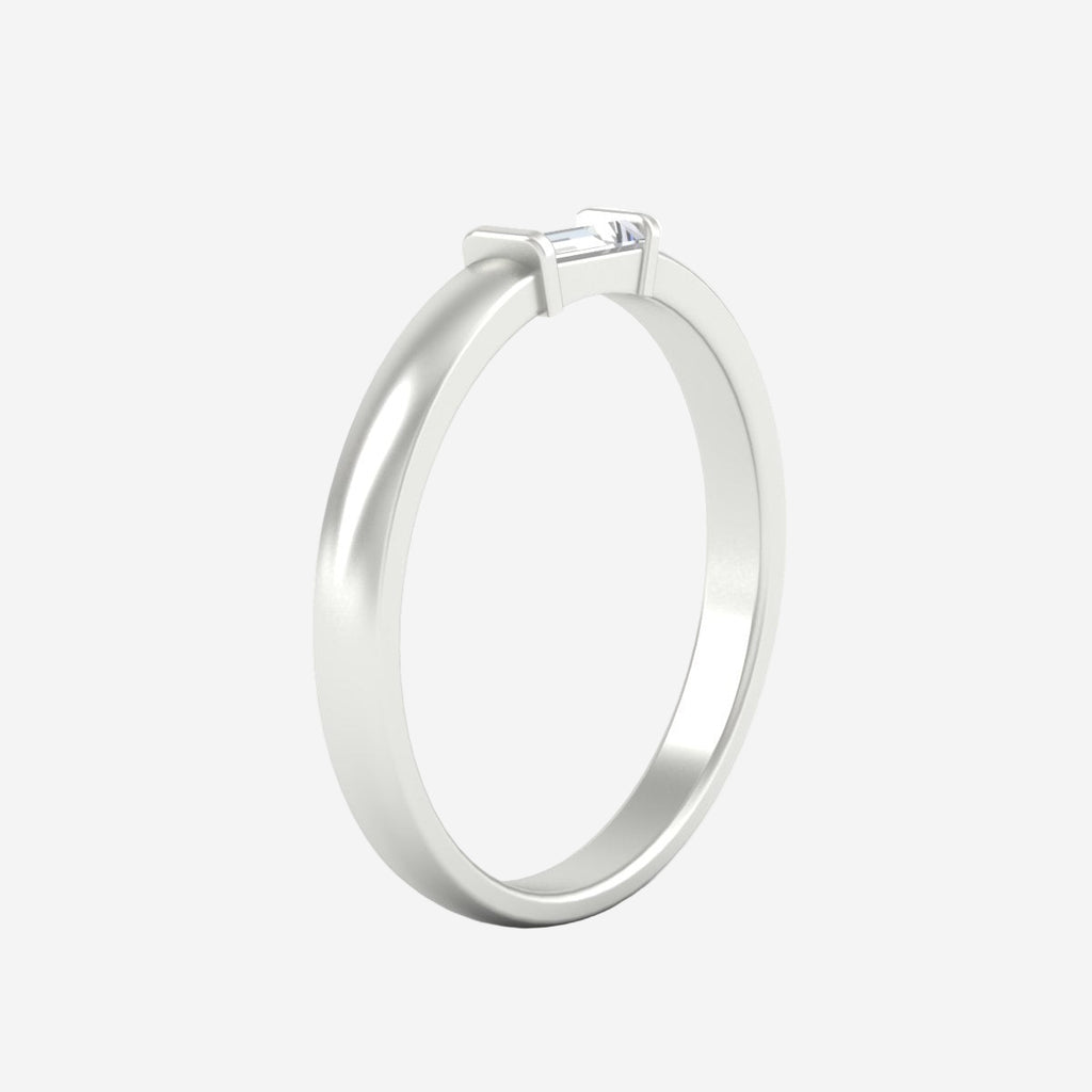 Mens Baguette Diamond Engagement Ring