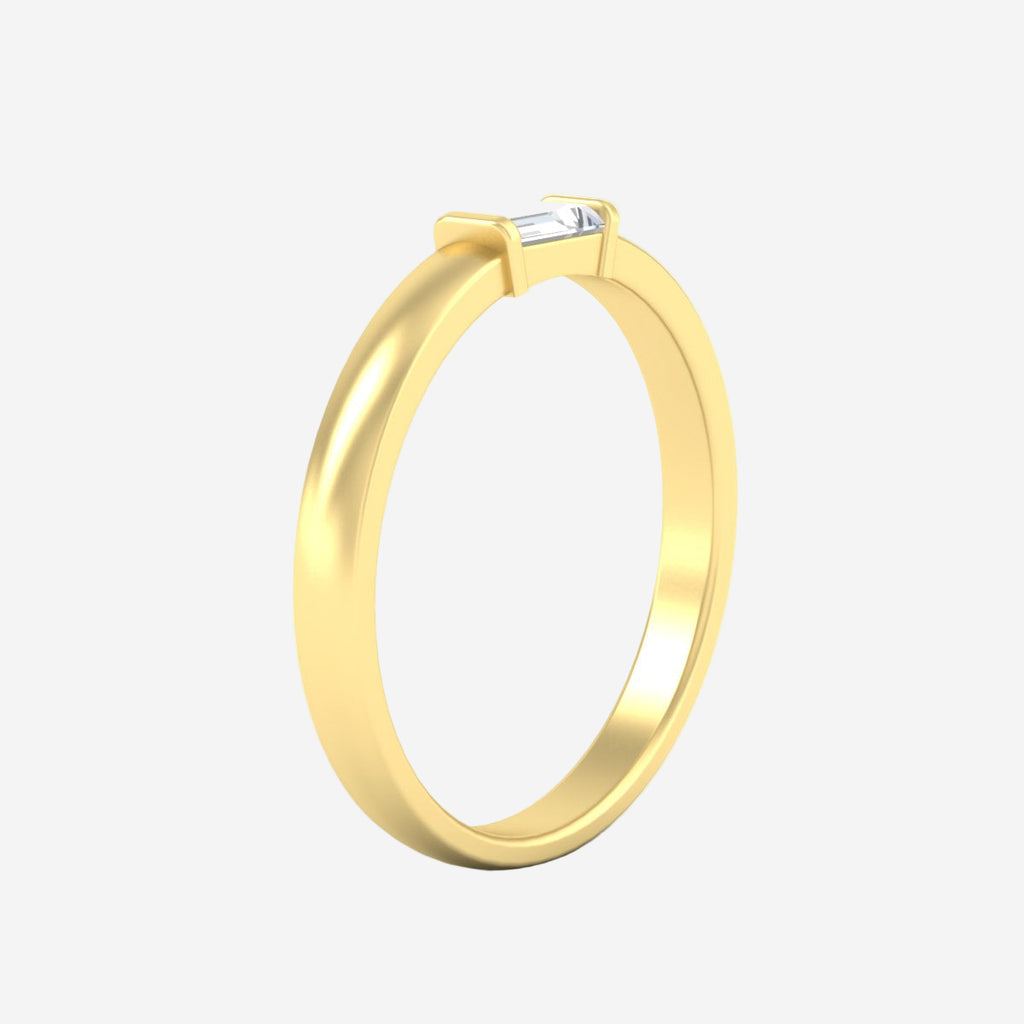 Mens Baguette Diamond Engagement Ring