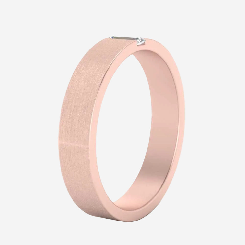 Mens Baguette Diamond Wedding Ring