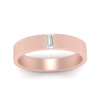 Mens Baguette Diamond Wedding Ring