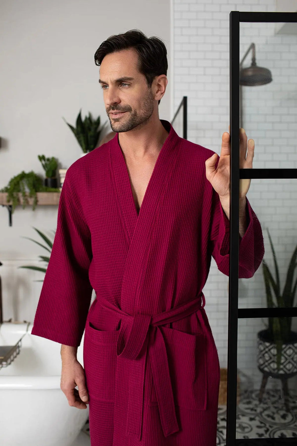 Waffle Spa Men’s Bathrobe