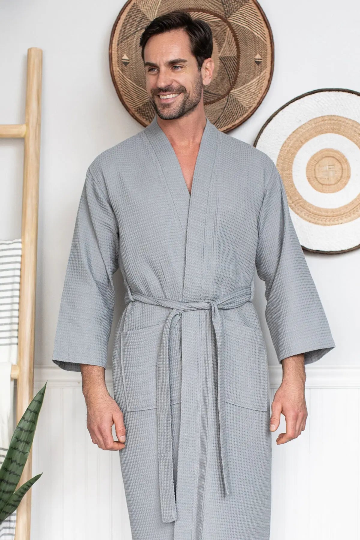 Waffle Spa Men’s Bathrobe