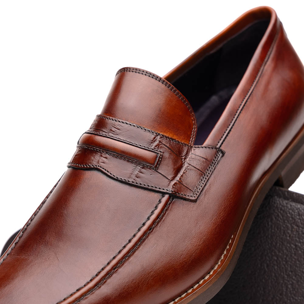 Meo Hand Burnished Loafers | Cognac