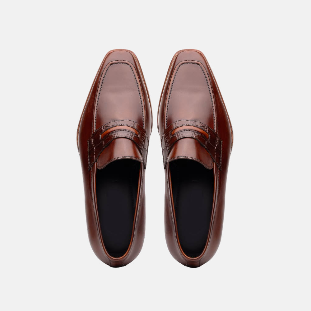 Meo Hand Burnished Loafers | Cognac