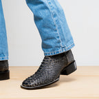 Missouri Python Cowboy Boot | Stone White