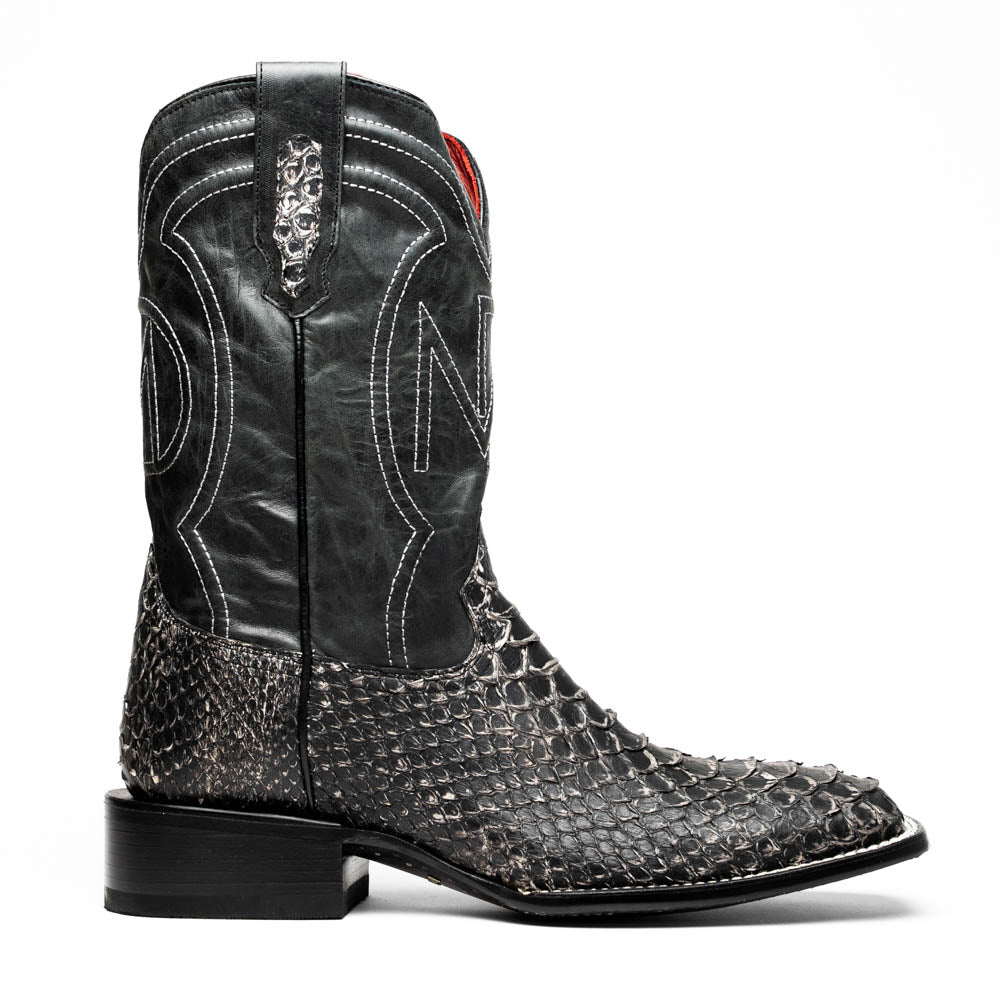 Missouri Python Cowboy Boot | Stone White