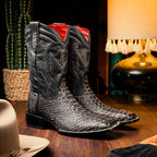 Missouri Python Cowboy Boot | Stone White