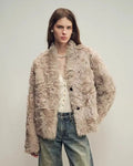 Firelady Fur Women‘s Shearling Coat | Rippled Waterwave Pattern Rare Lake Lamb “Mole Manor”